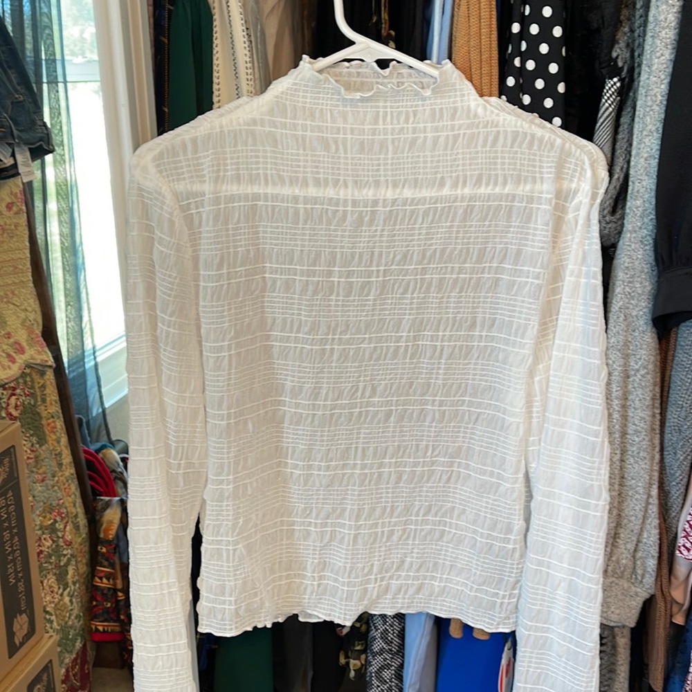 White top see through size XL